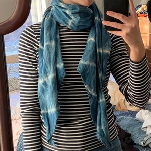 Hand-dyed shibori scarf